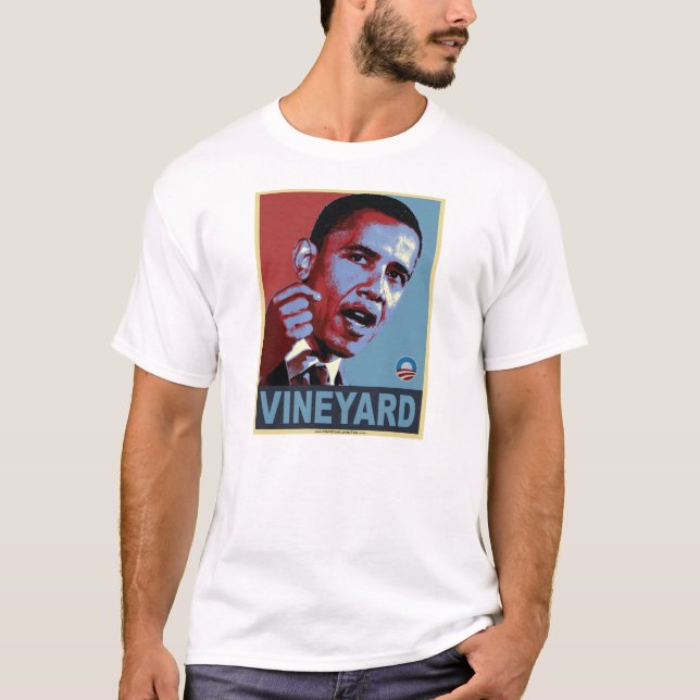 Camiseta Vacaciones del viñedo de Obama (Anverso)