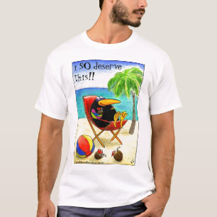 Camiseta Vacaciones divertidas de la playa del cuervo