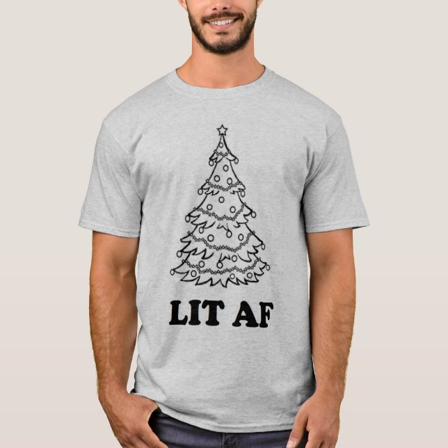 Camiseta Vacaciones divertidas del AF del Lit del navidad (Anverso)