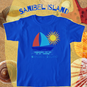 Camiseta Vacaciones en barco de vela de la isla de Sanibel