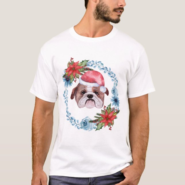 Camiseta Vacaciones en Bulldog de Santa Cap (Anverso)