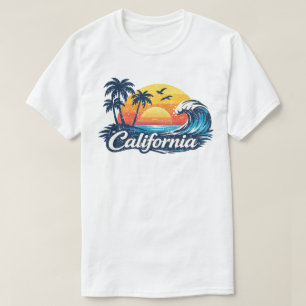 Camiseta Vacaciones en California Atardecer Bonito Cali Año