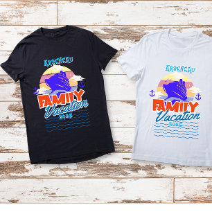 Camiseta Vacaciones en crucero de la familia negra PERSONA