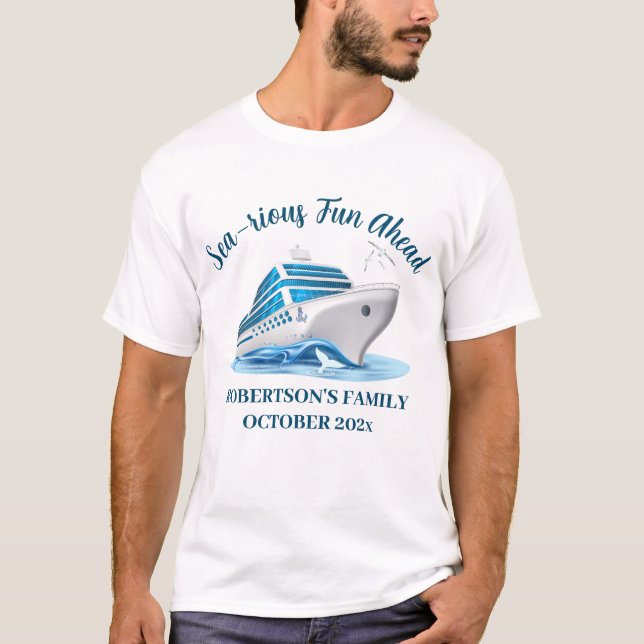 Camiseta Vacaciones en crucero por mar Viaje en familia Reu (Anverso)
