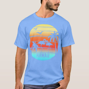Camiseta Vacaciones en familia HawaiSiluett de palmeras fla