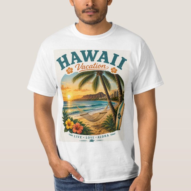 Camiseta Vacaciones en Hawái (Anverso)