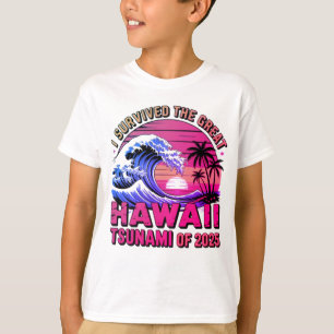 Camiseta Vacaciones en Hawái divertidas sobreviví al tsunam