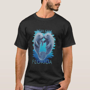 Camiseta Vacaciones en Hialeah Florida Lindos Manatíes Vaca