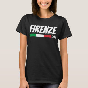Camiseta Vacaciones en Italia, Viajes en Florencia, Bandera