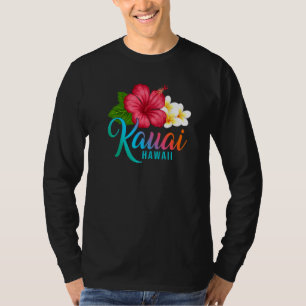 Camiseta Vacaciones en Kauai con Hibisco Tropical Hawaiano