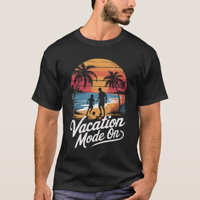 Camiseta Vacaciones en la playa de padres e hijos (Anverso)