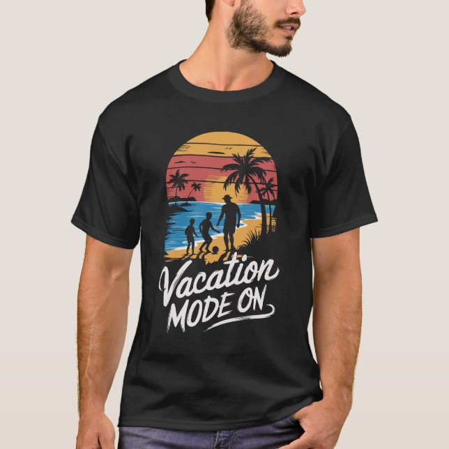 Camiseta Vacaciones en la playa de padres y hijos (Anverso)