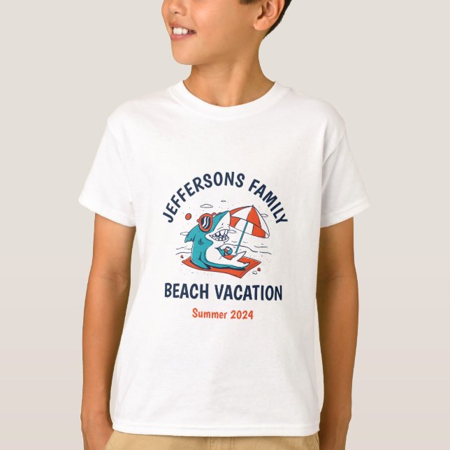 Camiseta Vacaciones en la playa de viaje de la familia Guay (Anverso)