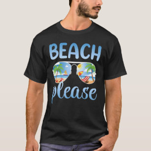 Camiseta Vacaciones en la playa Sunset Sunrise Verano gafas
