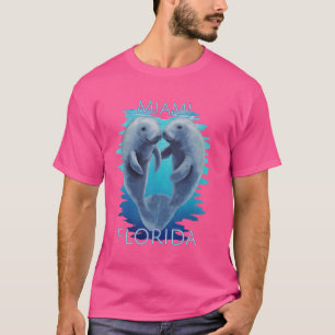 Camiseta Vacaciones en Miami Florida Lindos Manatíes Vaca M