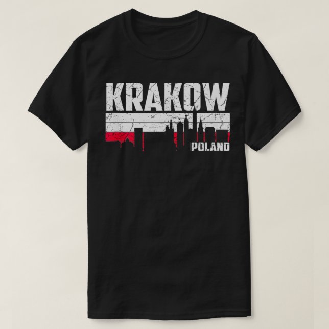 Camiseta Vacaciones en Polonia por la línea aérea de Cracov (Diseño del anverso)
