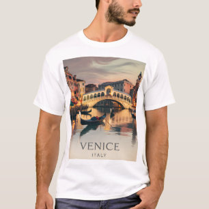 Camiseta Vacaciones en Venecia Italia Puente del Canal Crep