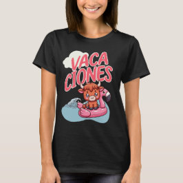Camiseta Vacaciones Españolas Funny Vaca Kawaii