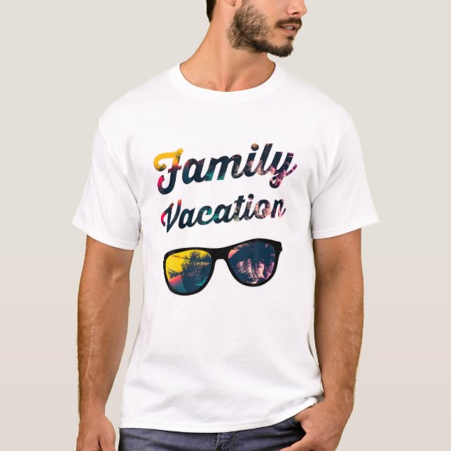 Camiseta Vacaciones Familiares 2021 Verano Parking Beach Va (Anverso)