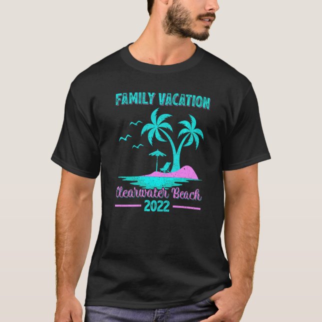Camiseta Vacaciones familiares 2022 Estilo de cosecha estil (Anverso)