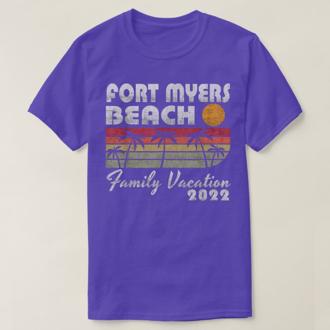 Camiseta Vacaciones familiares 2022 Palm Tree Florida Fort  (Diseño del anverso)