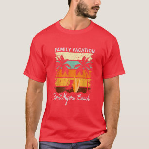 Camiseta Vacaciones familiares 2022 Palm Tree Florida Fort 