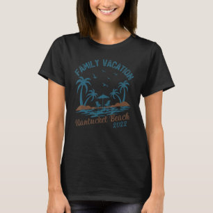 Camiseta Vacaciones familiares 2022 Palm Tree Massachusetts