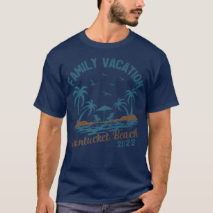 Camiseta Vacaciones familiares 2022 Palm Tree Massachusetts