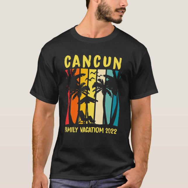 Camiseta Vacaciones familiares 2022 Palm Tree México Canc (Anverso)