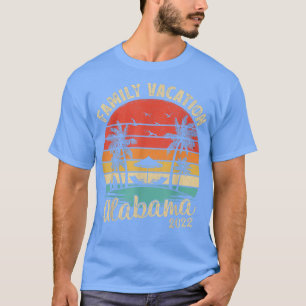 Camiseta Vacaciones familiares 2022 Playa de Retro Alabama