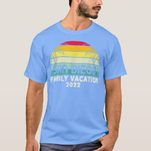Camiseta Vacaciones familiares 2022 Retro San Diego Fami