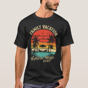 Camiseta Vacaciones familiares 2022 Retro Vintage Riviera d