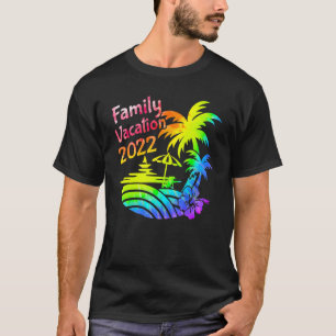 Camiseta Vacaciones familiares 2022 Tiro de la isla de vera