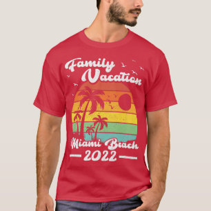 Camiseta Vacaciones familiares 2022 Vintage Florida Miami B