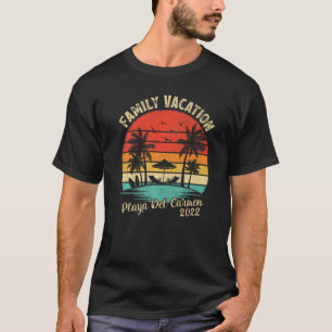 Camiseta Vacaciones familiares 2022 Vintage Mexico Playa De
