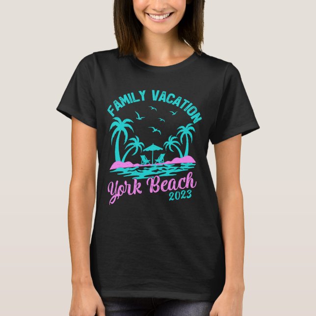 Camiseta Vacaciones familiares 2023 York Beach (Anverso)