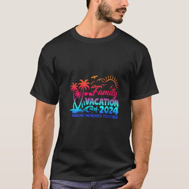 Camiseta Vacaciones familiares 2024 Hacer Recuerdos juntos  (Anverso)
