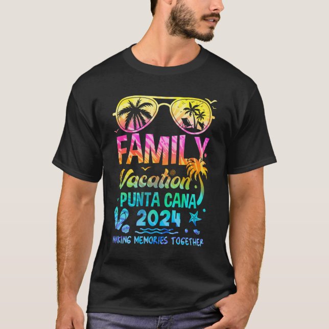 Camiseta Vacaciones familiares 2024 Recuerdos de Punta Cana (Anverso)