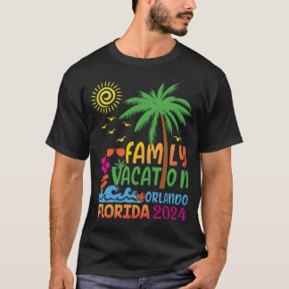 Camiseta Vacaciones familiares 2024 Viaje de Orlando 2024