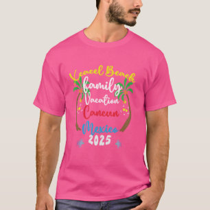 Camiseta Vacaciones familiares 2025 Cancún Xcacel Beach Sum