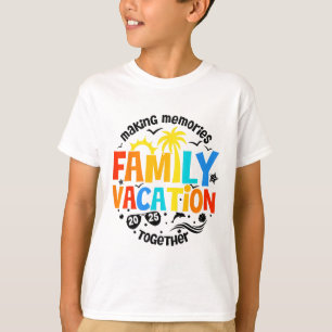 Camiseta Vacaciones Familiares 2025 Playa Combinación Famil