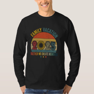 Camiseta Vacaciones familiares 2025 Retro Sunset Group Holi