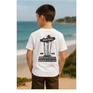 Camiseta Vacaciones familiares a juego en blanco y negro