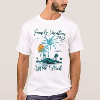 Camiseta Vacaciones familiares antiguas 2022 en la playa de