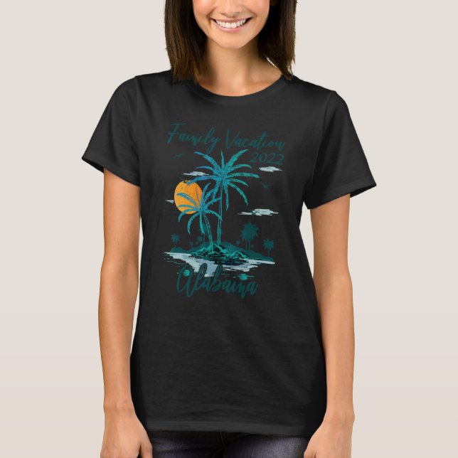 Camiseta Vacaciones familiares antiguas 2022 Retro Sunset A (Anverso)