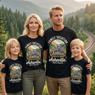 Camiseta Vacaciones Familiares Asheville Carolina del Norte