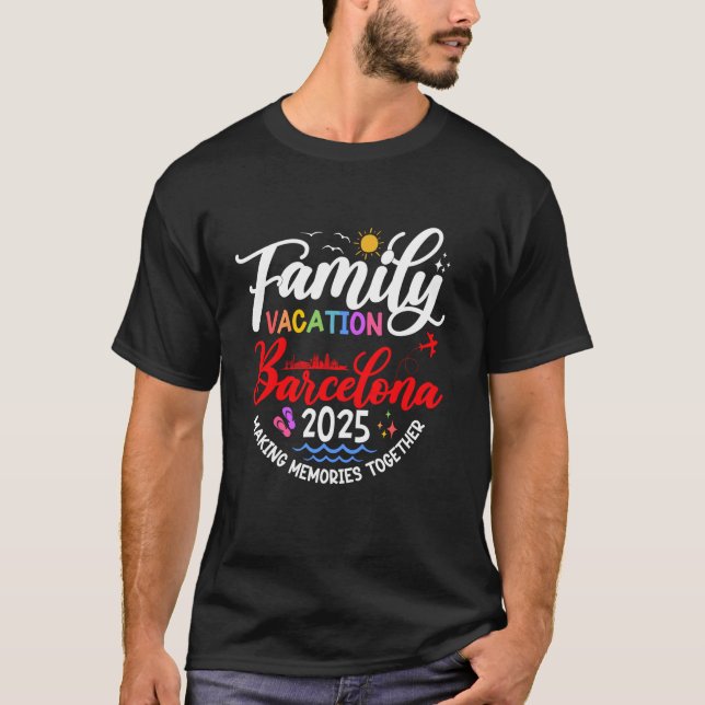 Camiseta Vacaciones familiares Barcelona 2025 Vac Europa (Anverso)