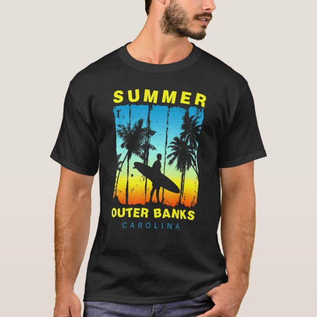 Camiseta Vacaciones familiares Carolina Outer Banks Sunset  (Anverso)