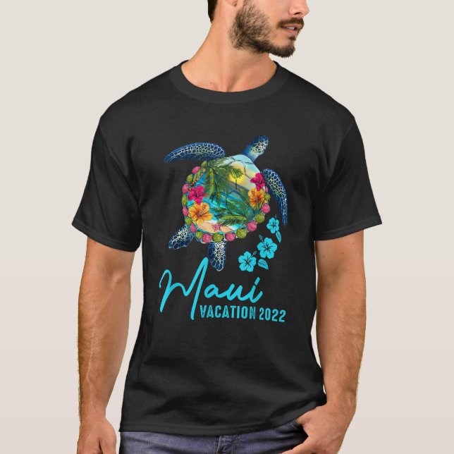 Camiseta Vacaciones familiares caseras de la tortuga marina (Anverso)