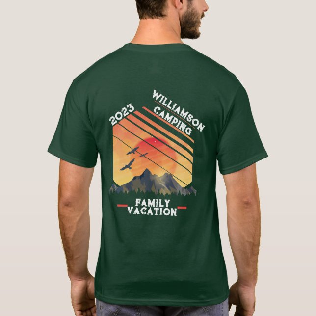 Camiseta Vacaciones familiares coincidentes con Actividad d (Reverso)